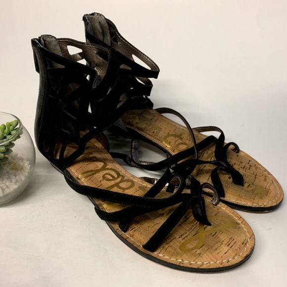 Sam Edelman Shoes - Sam Edelman DANA Black Suede Gladiator Sandals